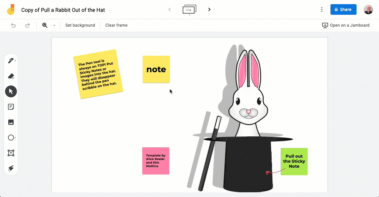 jamboard rabbit out of hat