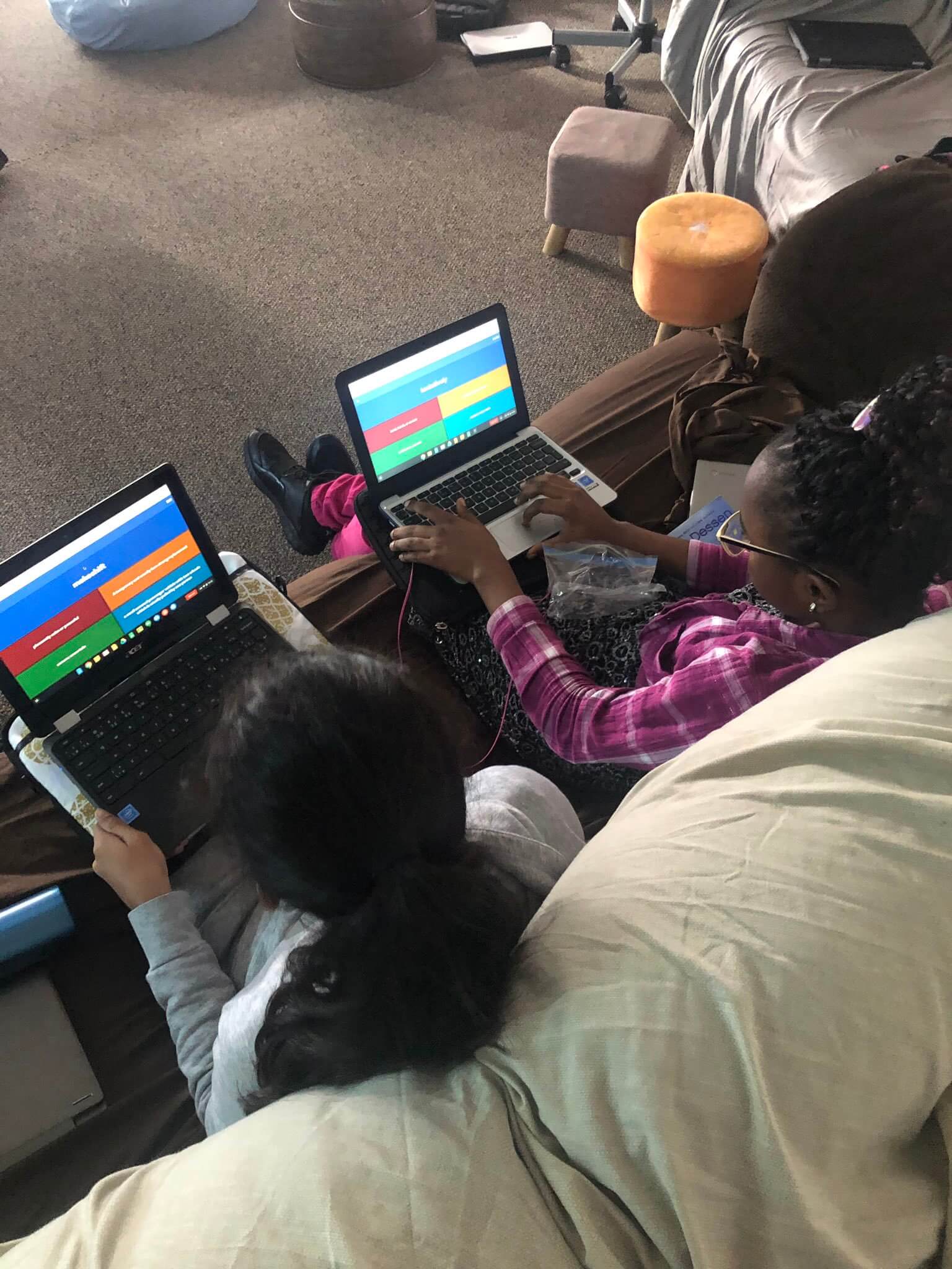 Gimkit in the classroom Students playing Gimkit