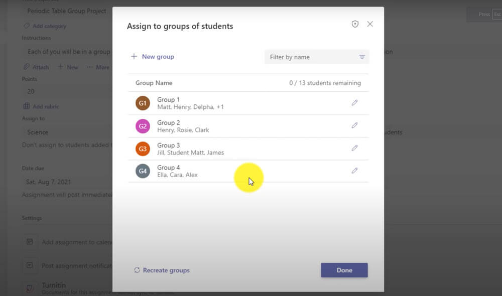 group assignments