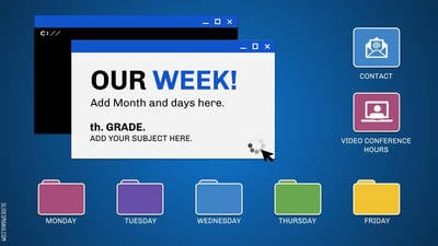 Weekly Planner for Online Lessons II · SlidesMania 