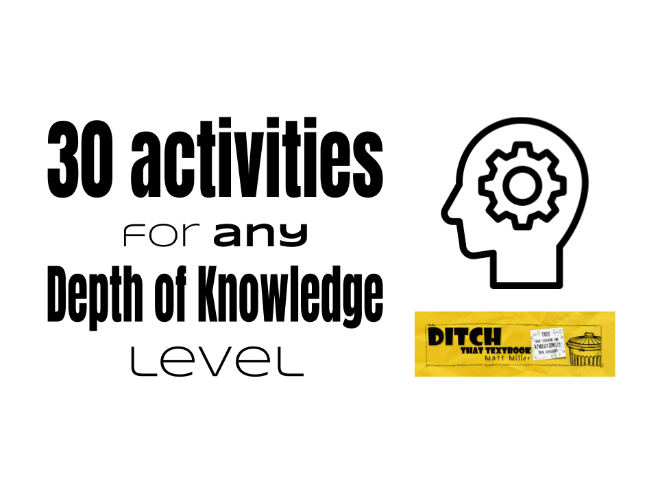 30 activities for ANY DOK level (1) 30 activities for ANY DOK level