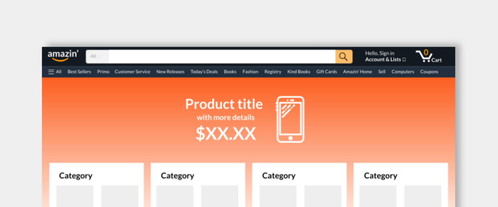 Amazon Home Page Template Thumbnail