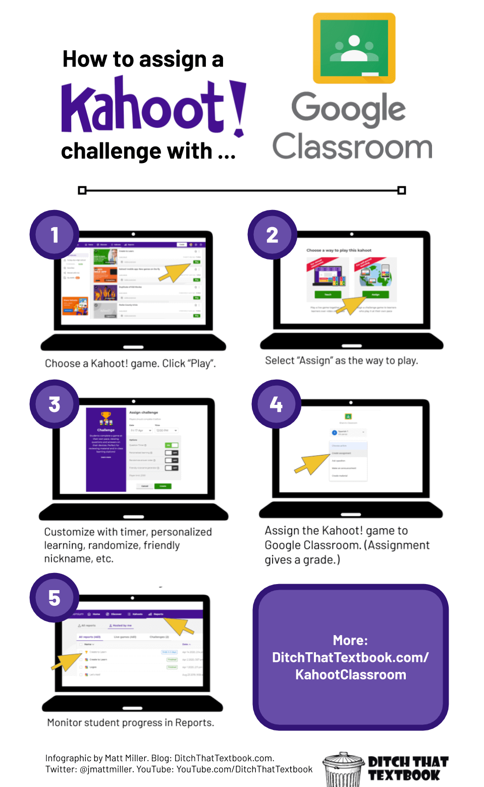 How to assign a Kahoot! Challenge with Google Classroom
