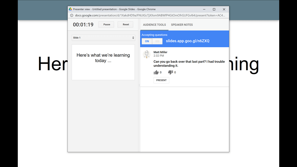 audience q and a google slides