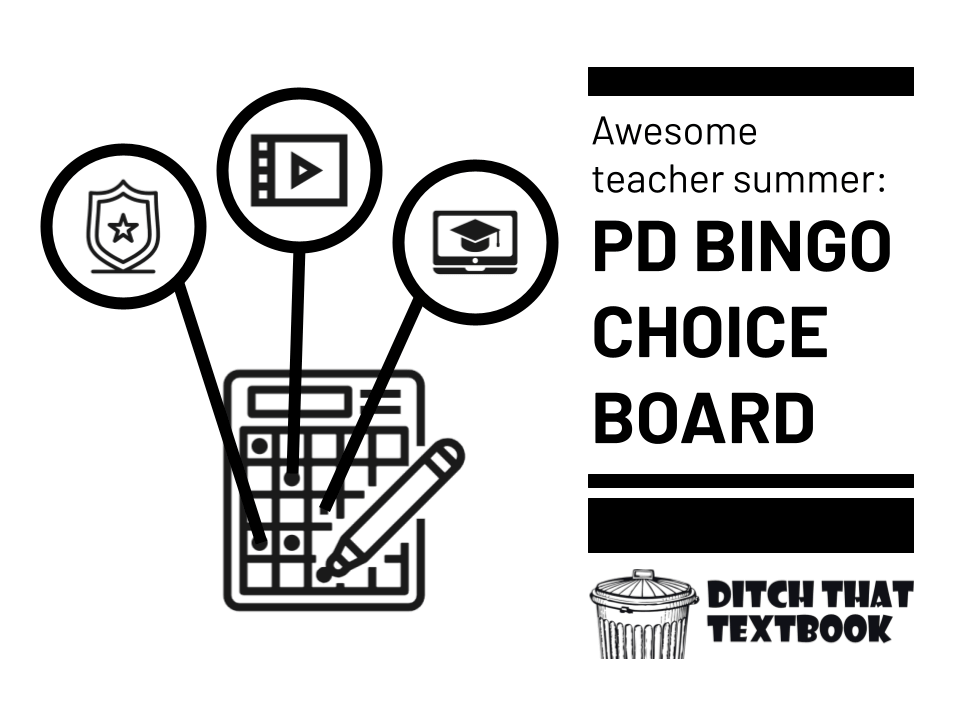 awesome teacher summer pd bingo choice board