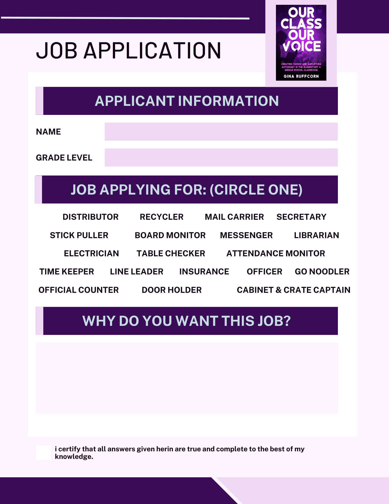 Blue Professional Job Application A4 Document (1)