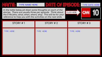 CNN Current Events Template