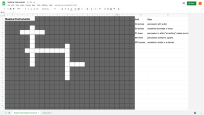 Create a Crossword Puzzle