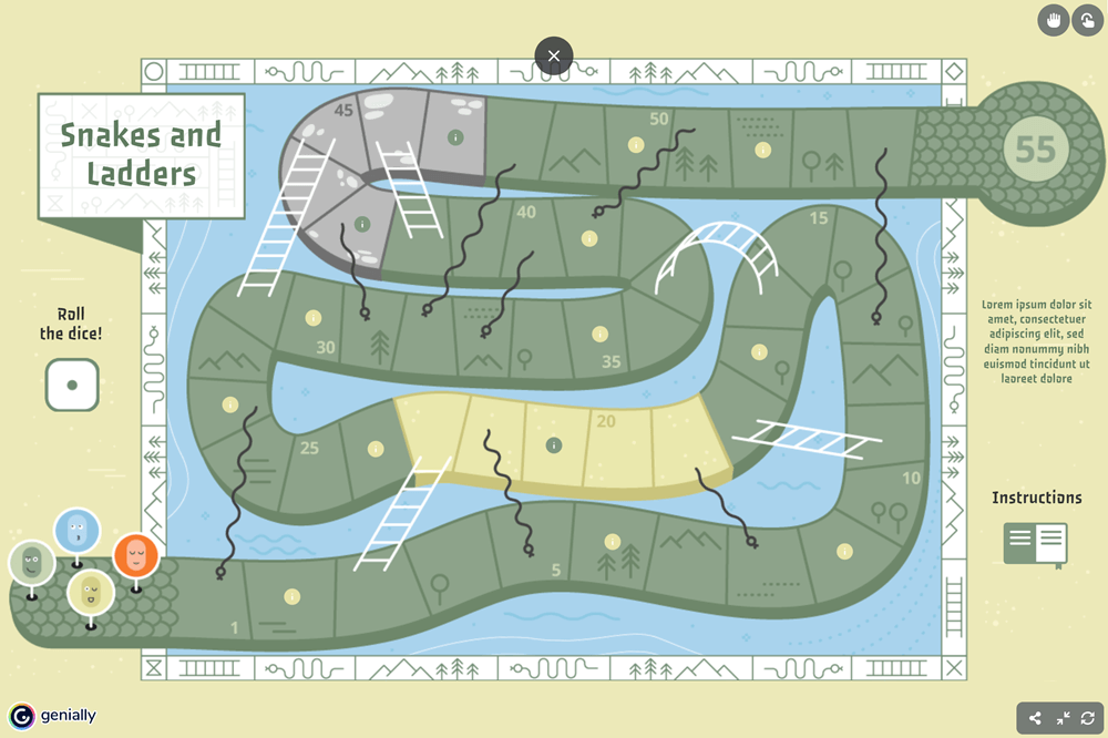 genially snakes and ladders