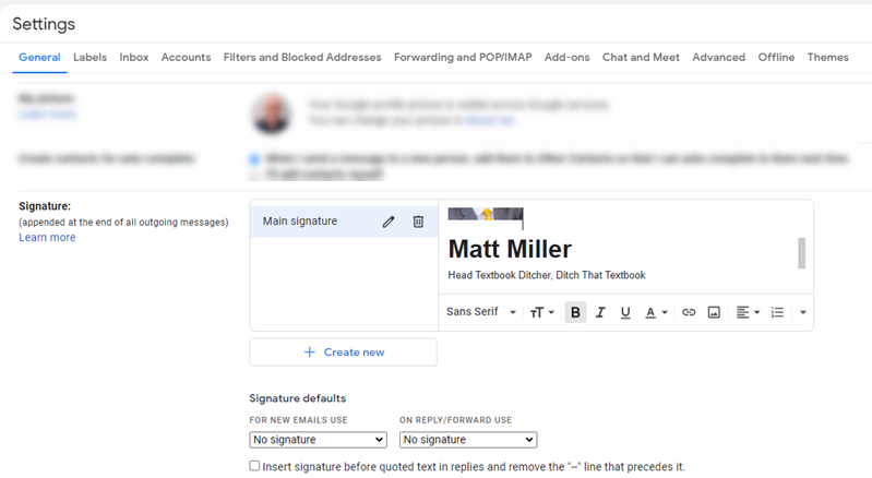 gmail signature