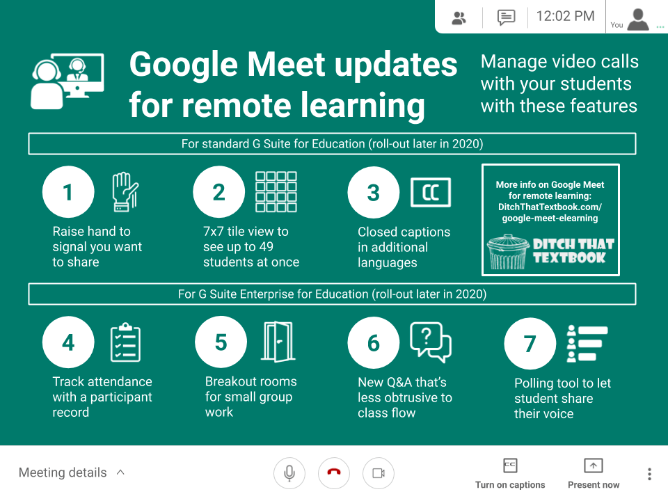 google meet updates for remote learning