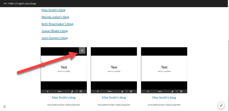 google sites home base with columns