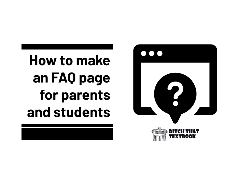 how to make an faq page for parents and students