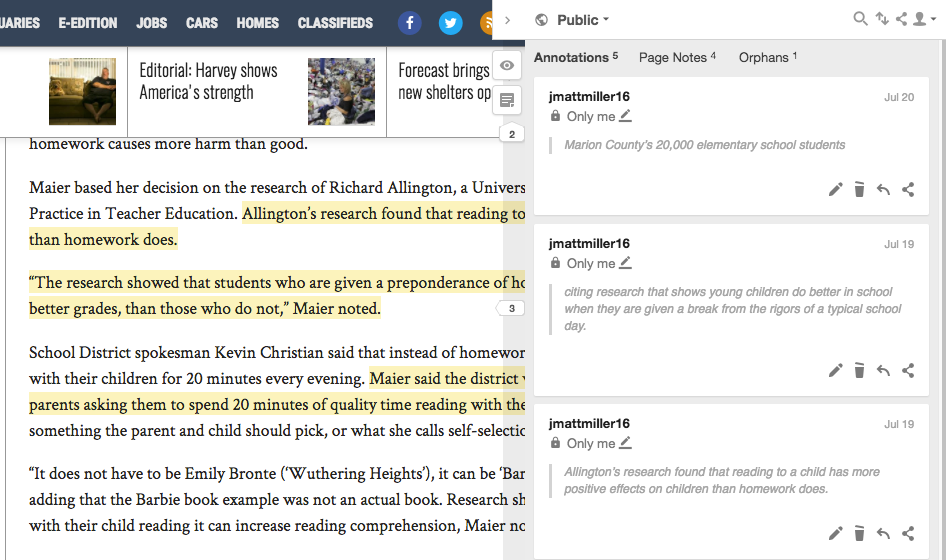 hypothesis annotations Hypothesis annotations with hypothes.is app