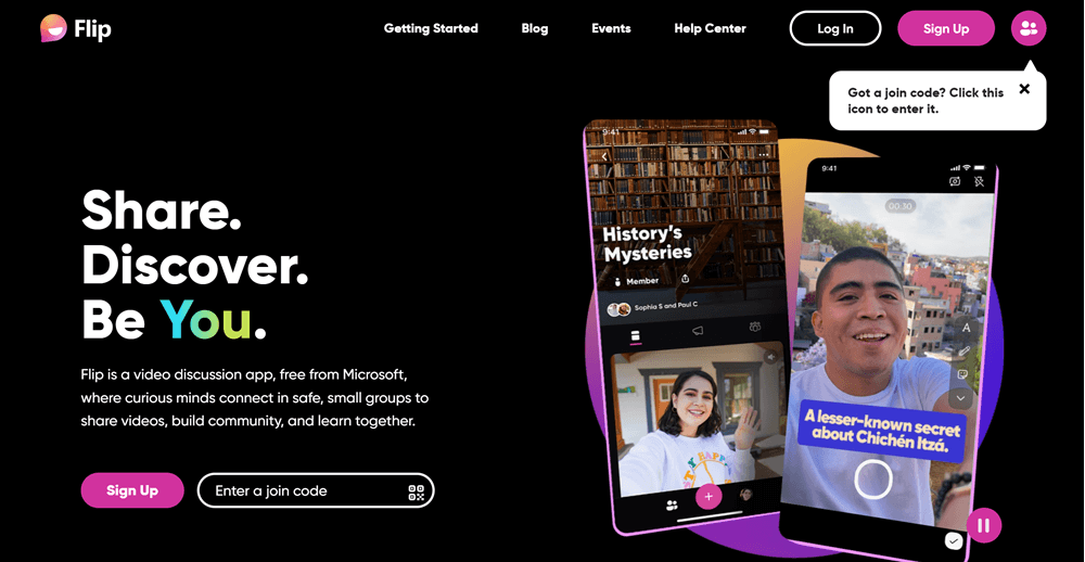 microsoft flip home page