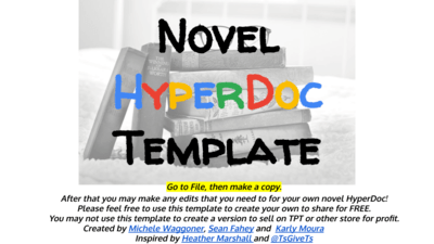 Novel HyperDoc Template