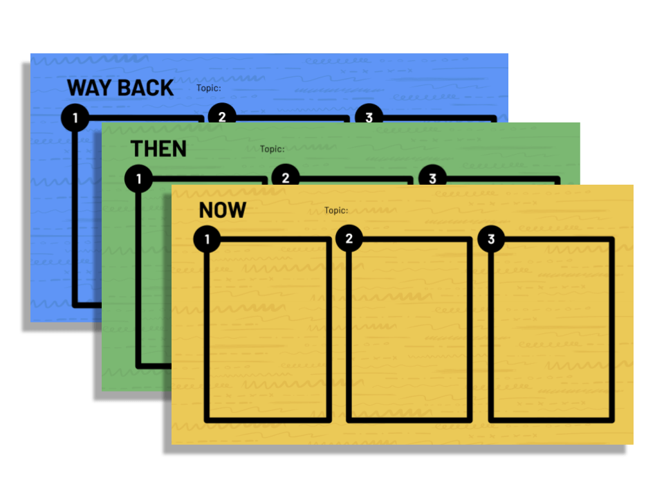 now then way back template image