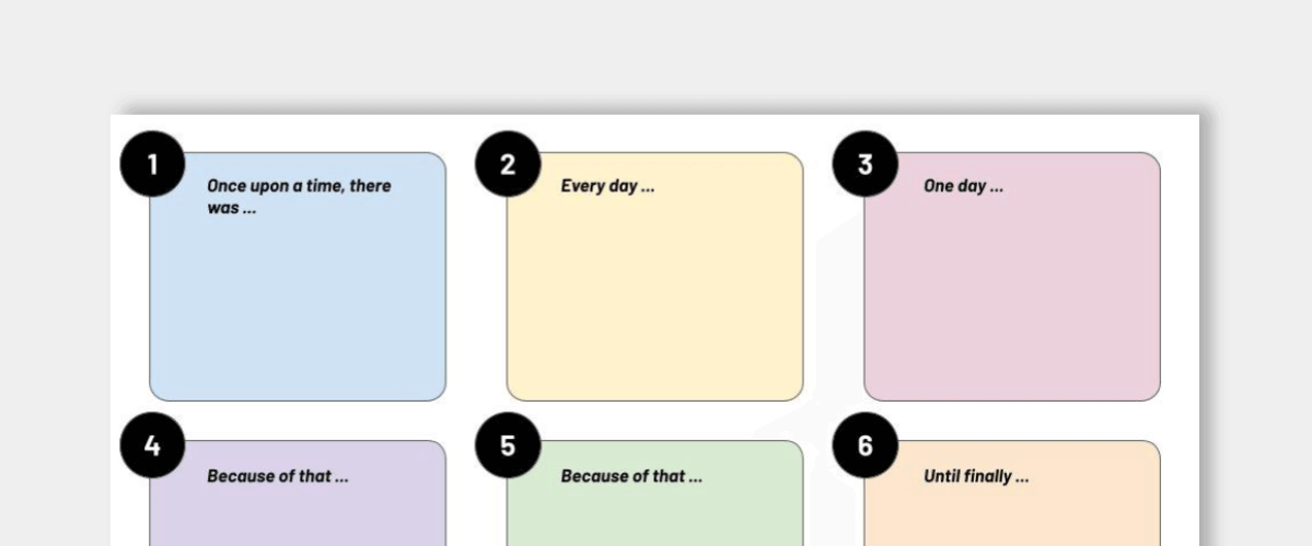 Pixar Story Structure Template Thumbnail