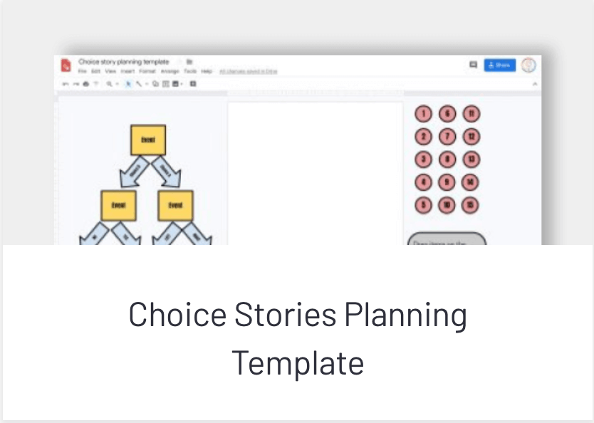 Choice stories planning template