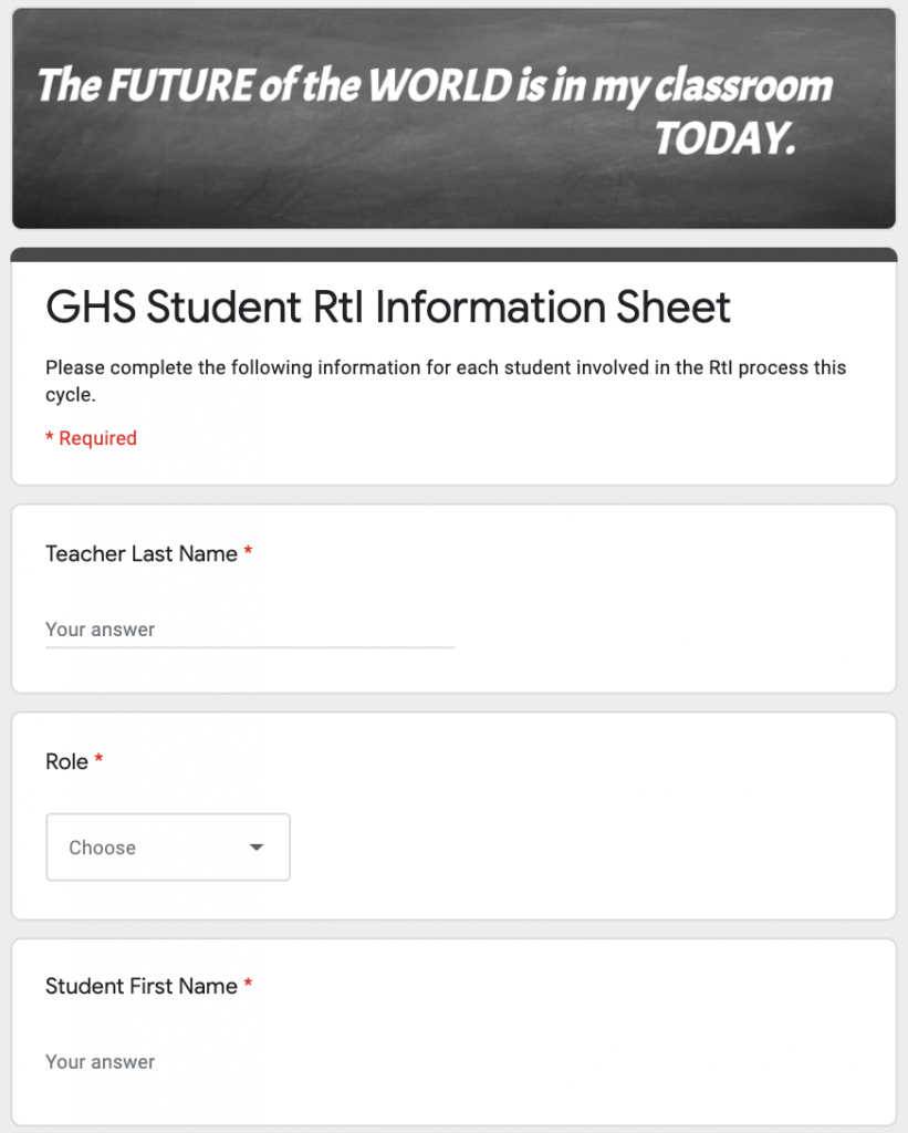 Sample Google Form Sample Google Form