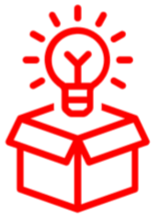 Lightbulb in a Box Icon Lightbulb in a Box Icon