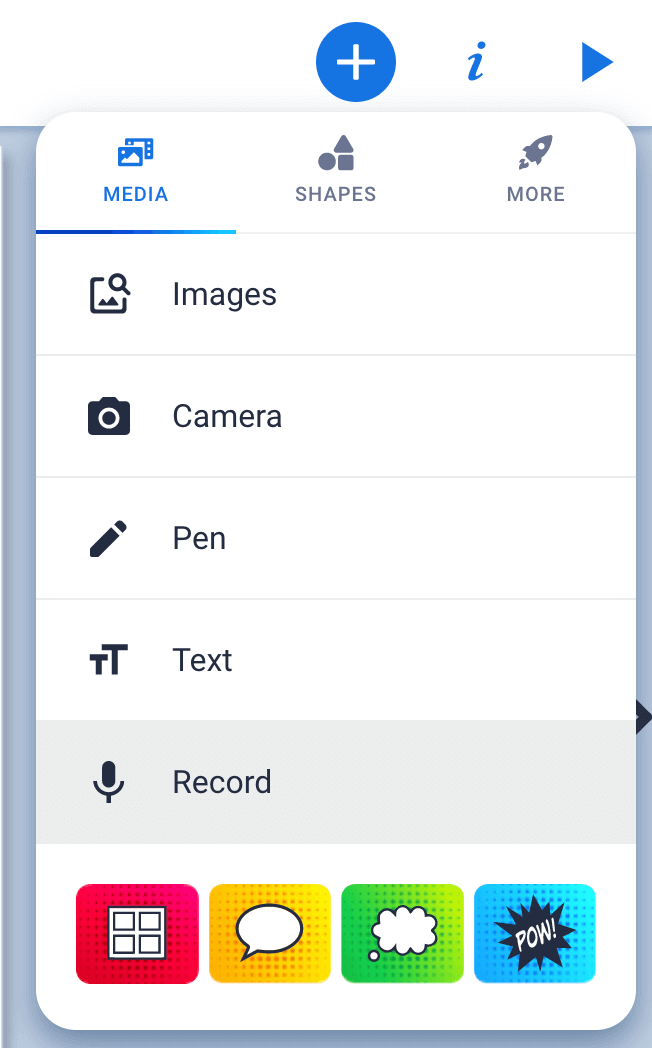 Adding Audio in Book Creator