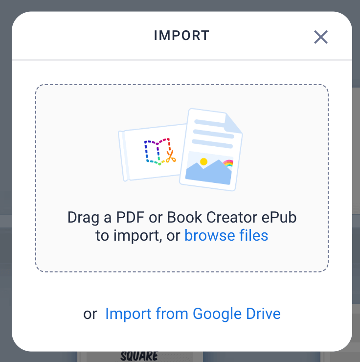Import a PDF into Book Creator