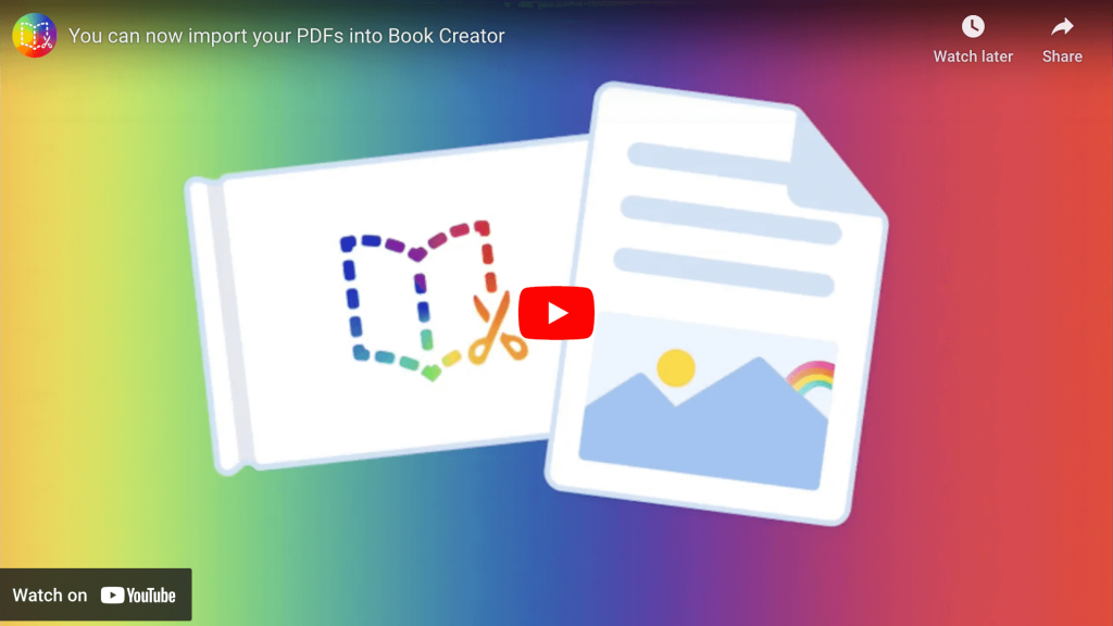 You can now import your PDFs into Book Creator