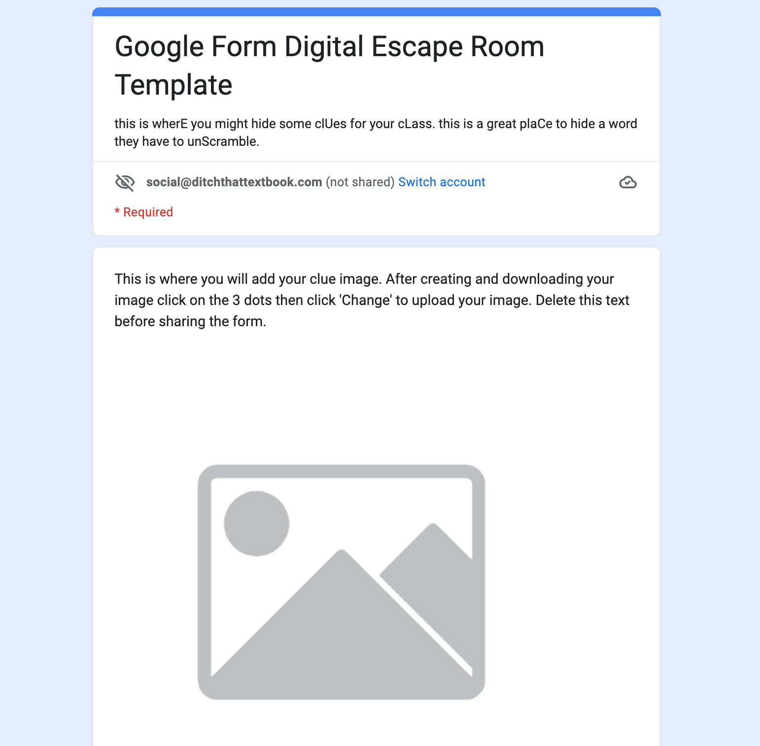 Google Form Digital Escape Room
