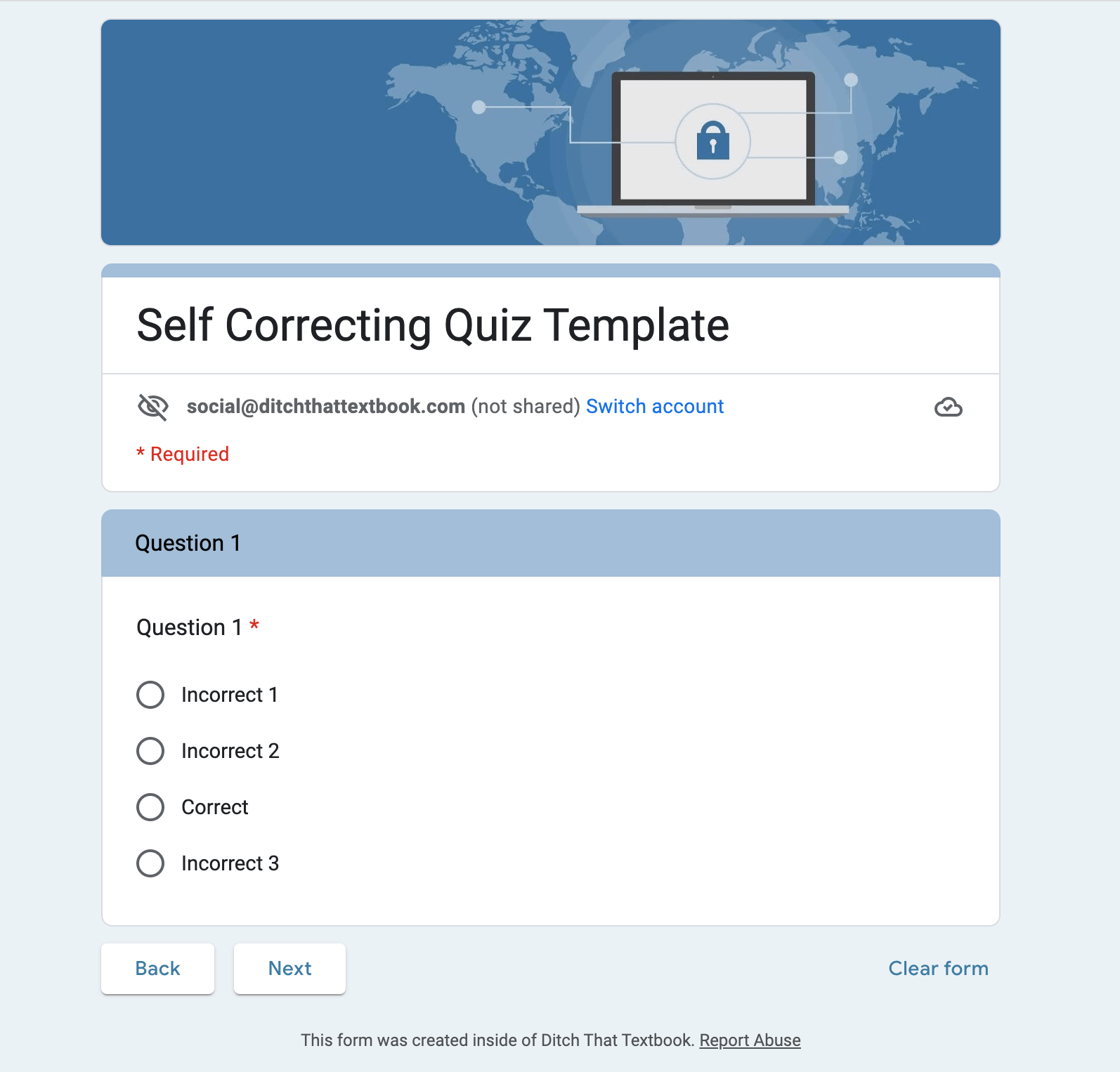 Self Correcting Quiz