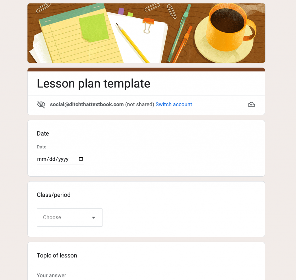 Lesson Plan Template