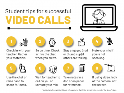 Student tips for successful video calls