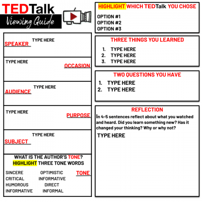 Ted Talk Guide Template