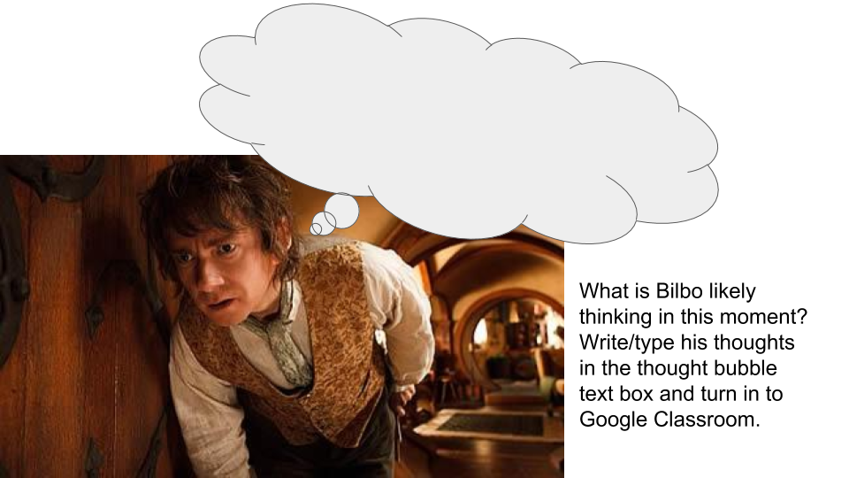 Template-Caption This 1 Image from the movie the hobbit with a speech bubble